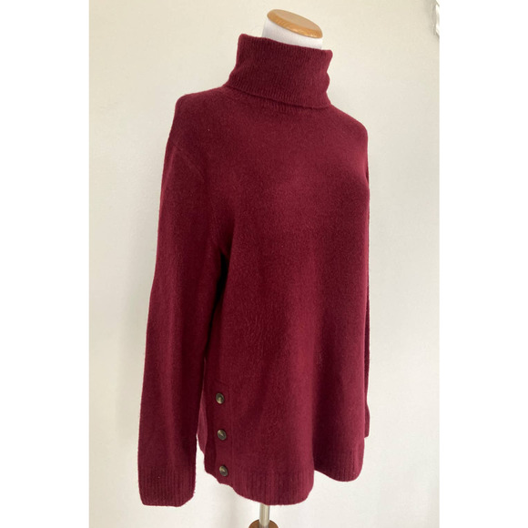 J. Crew Factory Button Turtleneck in Extra-soft Yarn Size S - Picture 4 of 7